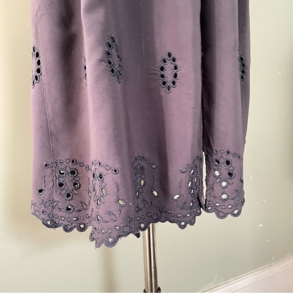 Purple eyelet overlay kimono unbranded 100% Rayon boho size Small - Picture 5 of 6